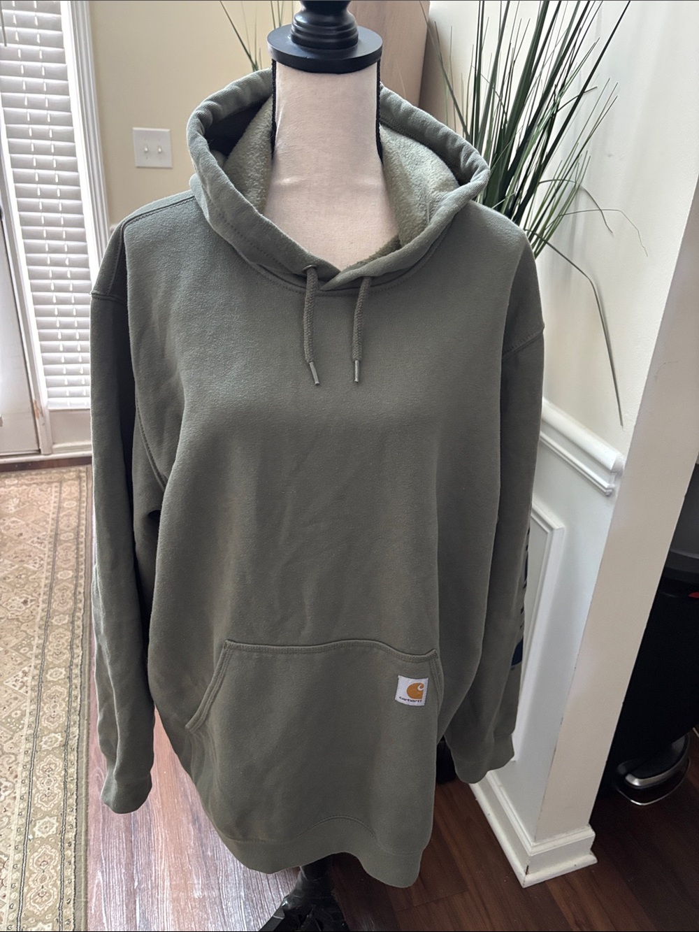 Carhartt Olive Hooded Sweatshirt/Hoodie size XL